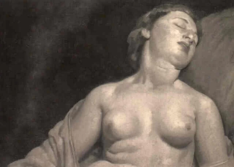Donna nuda distesa (studio preparatorio), 1928 - dettaglio
